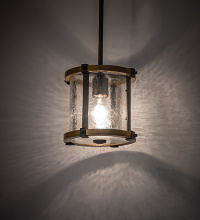 Meyda White 277742 - 8" Wide Cilindro Campbell Mini Pendant