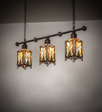 Meyda White 278798 - 48" Long Cottage Mission 3 Light Island Pendant