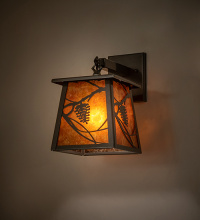 Meyda White 280166 - 7" Wide Whispering Pines Wall Sconce