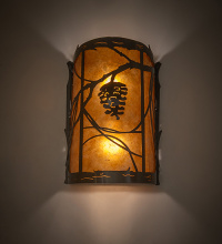 Meyda White 280592 - 10" Wide Whispering Pines Center Wall Sconce