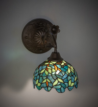 Meyda White 282697 - 8" Wide Nightfall Wisteria Wall Sconce