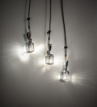 Meyda White 283091 - 16" Long Phonic 3 Light Pendant