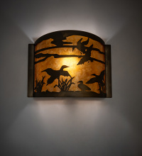 Meyda White 283136 - 12" Wide Ducks in Flight Right Wall Sconce