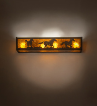 Meyda White 283205 - 24" Wide Running Horses Vanity Light