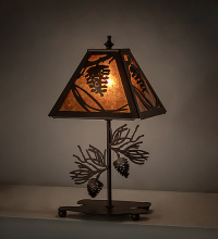 Meyda White 283693 - 16" High Whispering Pines Accent Lamp