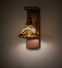 Meyda White 283713 - 8" Wide Nuevo Mission Wall Sconce