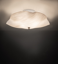 Meyda White 284320 - 16" Wide Atelier Swirl Glass Flushmount