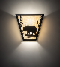 Meyda White 284459 - 13" Wide Bear Creek Left Wall Sconce
