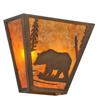 Meyda White 284475 - 13" Wide Bear Creek Left Wall Sconce