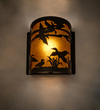 Meyda White 285254 - 8" Wide Ducks in Flight Right Wall Sconce