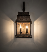 Meyda White 286428 - 8" Wide Bastille Wall Sconce