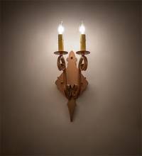 Meyda White 286917 - 6" Wide Angelique 2 Light Wall Sconce