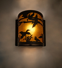 Meyda White 287736 - 8" Wide Ducks in Flight Left Wall Sconce