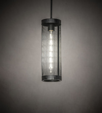 Meyda White 288058 - 5" Wide Cilindro Cage Mini Pendant