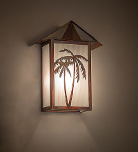 Meyda White 291470 - 6.5" Wide Tropical Palm Tree Right Wall Sconce