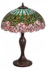 Meyda White 31143 - 23" High Tiffany Cabbage Rose Table Lamp