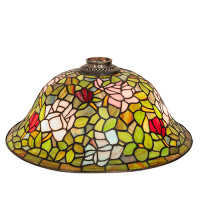 Meyda White 36049 - 16" Wide Tiffany Rosebush Shade