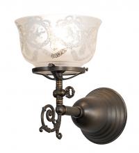 Meyda White 36615 - 7" Wide Revival Gas & Electric Wall Sconce