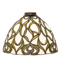 Meyda White 38474 - 10" Wide Grand Tulip Medallion Shade