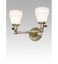 Meyda White 50624 - 13"W Revival Chelsea Garland 2 LT Wall Sconce
