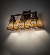 Meyda White 66526 - 20" Wide Nuevo Mission 3 Light Vanity