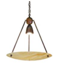 Meyda White 66750 - 25.5" Wide Revival Beige Iridescent Deco Ball Inverted Pendant