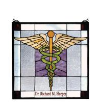Meyda Tiffany 79885 - 18"W X 18"H Personalized Medical Stained Glass Window