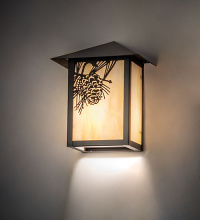 Meyda White 95424 - 6.5" Wide Seneca Winter Pine Wall Sconce