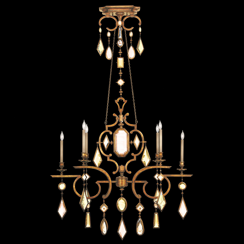 Encased Gems 50"W Oblong Chandelier